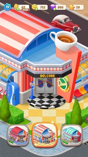 快乐合并咖啡厅无限钻石版