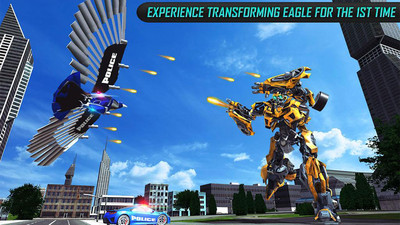 US?Police?Transform?Robot?Car?Cop?Eagle?Game警察鹰变形金刚大战 1.1官方版