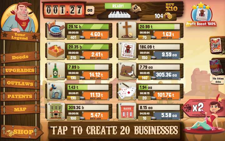 Wild West Saga: Business Tycoon(狂野西部大亨) 1.5.4官方版