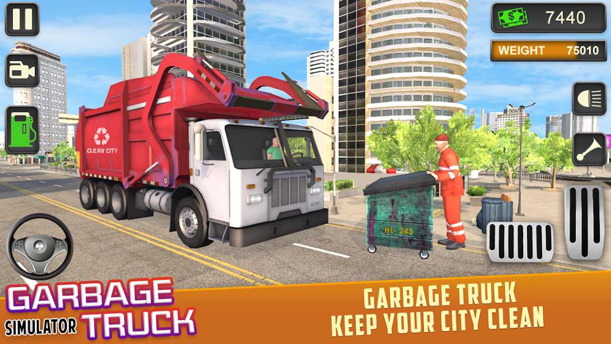 Trash Truck Driving Simulator: Dumping Game(垃圾车驾驶模拟器破解版) 0.8全车辆版