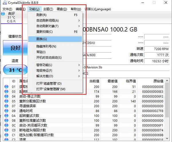 CrystalDiskInfo官方中文版使用方法3