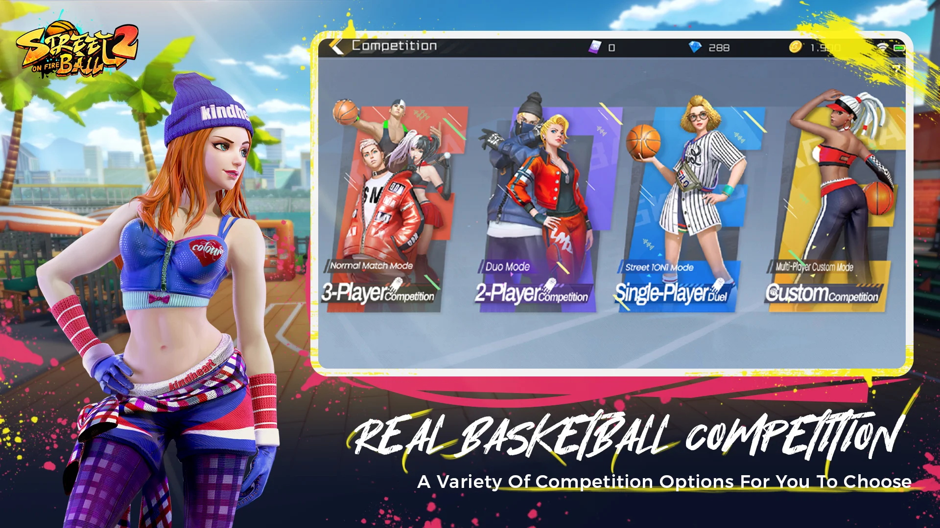 街头篮球2手游最新版(Streetball2: On Fire) 1.0安卓版
