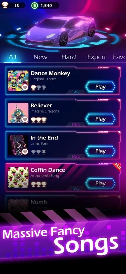 Beat Racing(节奏赛车无限金币版) 1.5.3全部歌曲解锁版