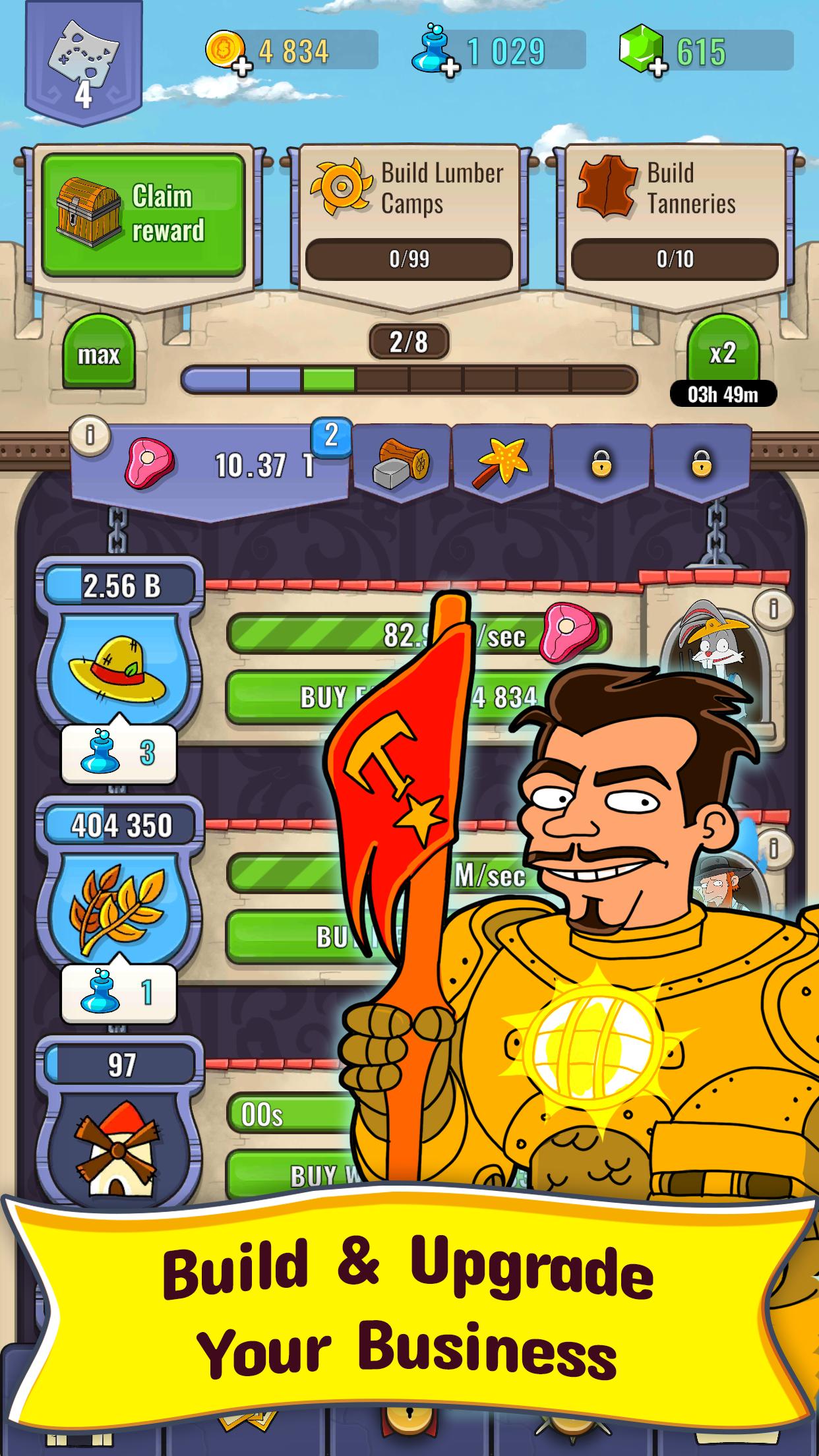 Hustle Kingdom Idle Clicker（空闲喧嚣王国）无限金币 0.9.112手机版