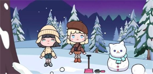 米加小镇雪山树屋