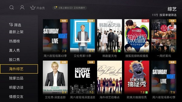 搜狐视频TV版APP
